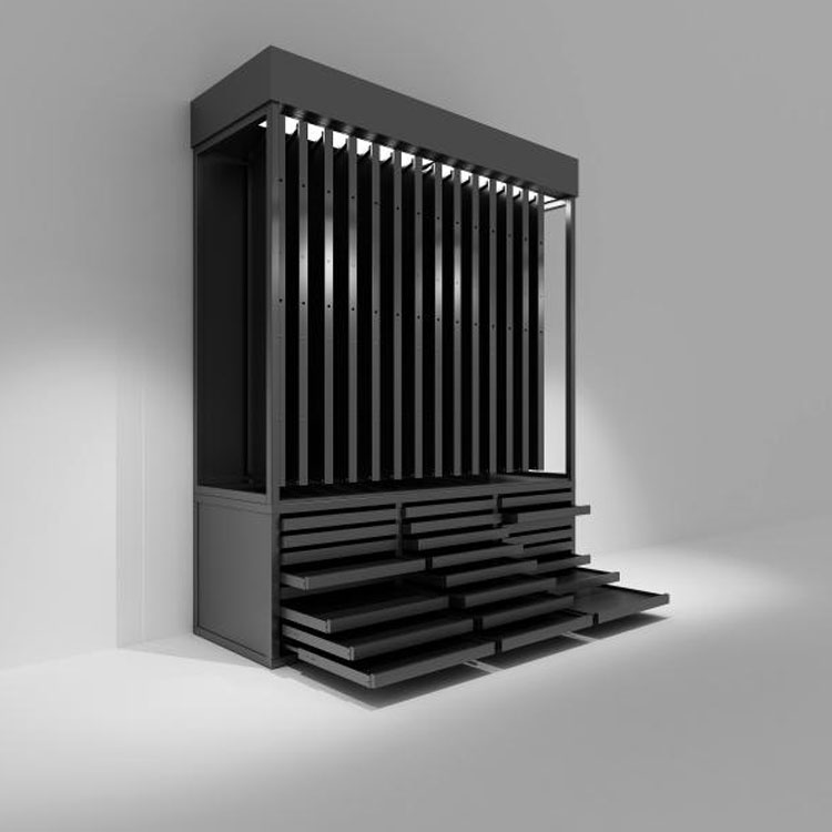 Varför ska du välja en metallbeklädnad vertikal keramisk displayhylla för din butik