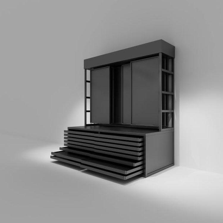 Heavy Duty Platt Låda Sten Display Rack